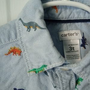 Carters dinosaur button up 3t